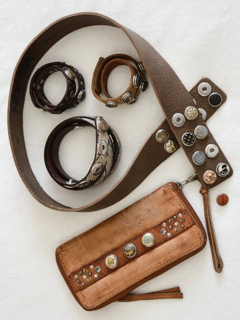 Noosa Amsterdam belts, bracelets, wallet, chunks